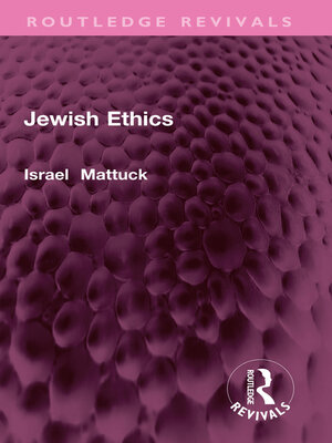 cover image of Jewish Ethics